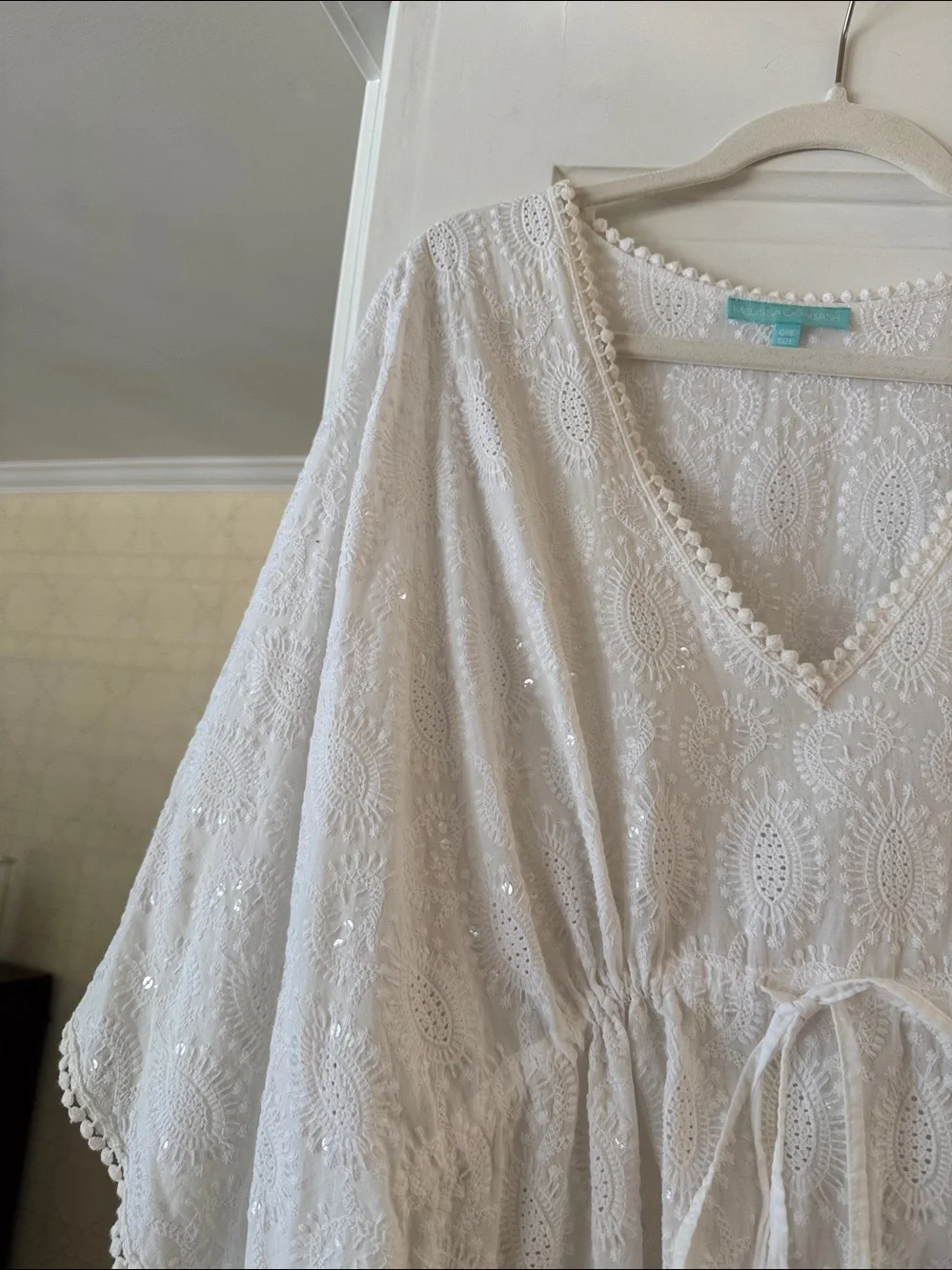 Melissa Odabash Trixie White V-Neck Swim Cover-Up